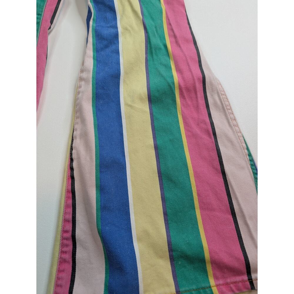 Wrangler High Rise Flare Wanderer Jeans Multicolor Striped Denim SIZE 26/30 - Picture 4 of 12